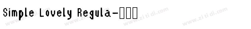 Simple Lovely Regula字体转换